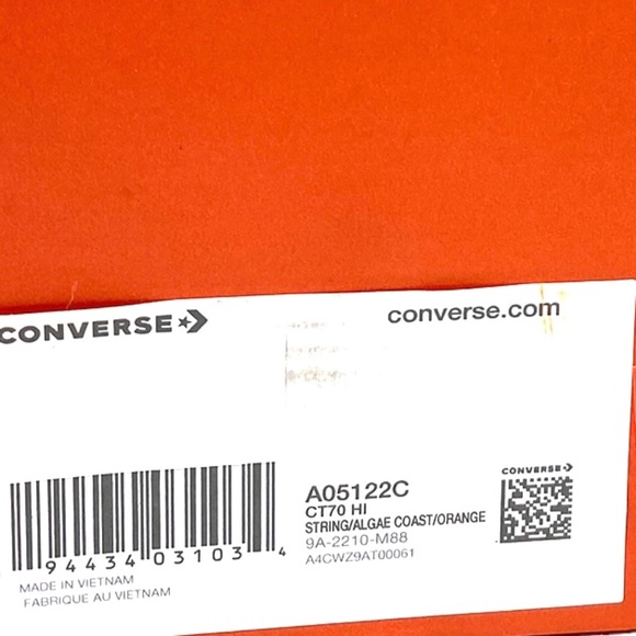 Converse Ctas 70 High Shoes Men’s Size Gray Multi Canvas Skate Sneakers A05122C - Picture 7 of 8